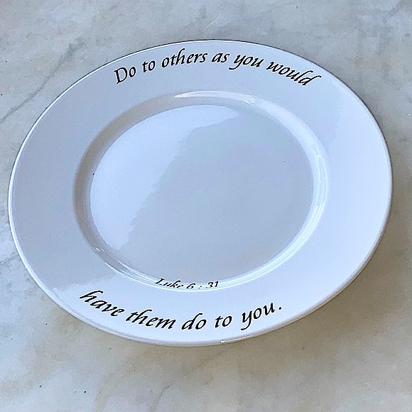 COVENTRY DAILY BLESSINGS DINNER PLATE ROUND 10 3/4TH LUKE 6:31 - Picture 3 of 7